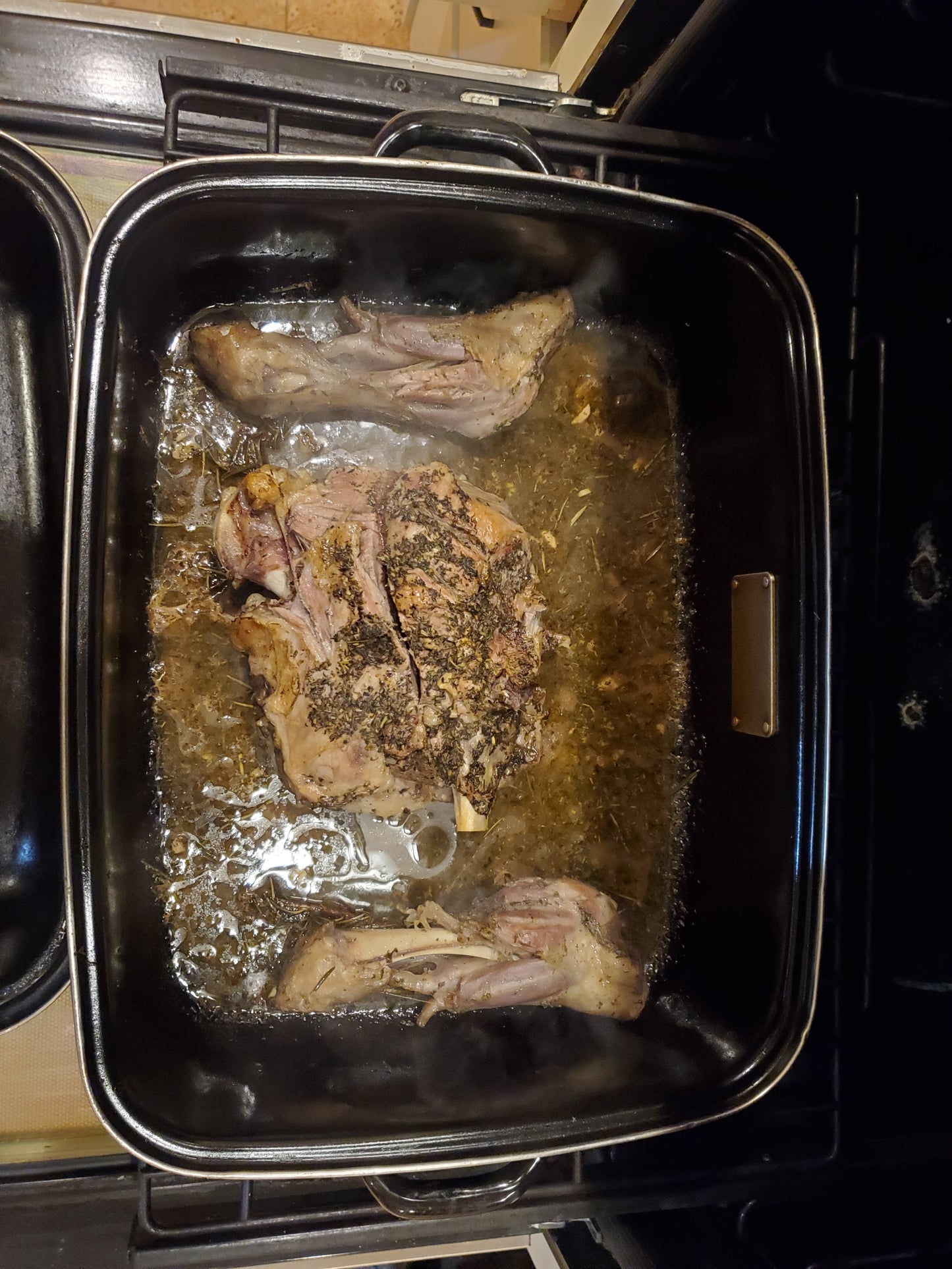 lamb roast with two alberta raised lamb shanks