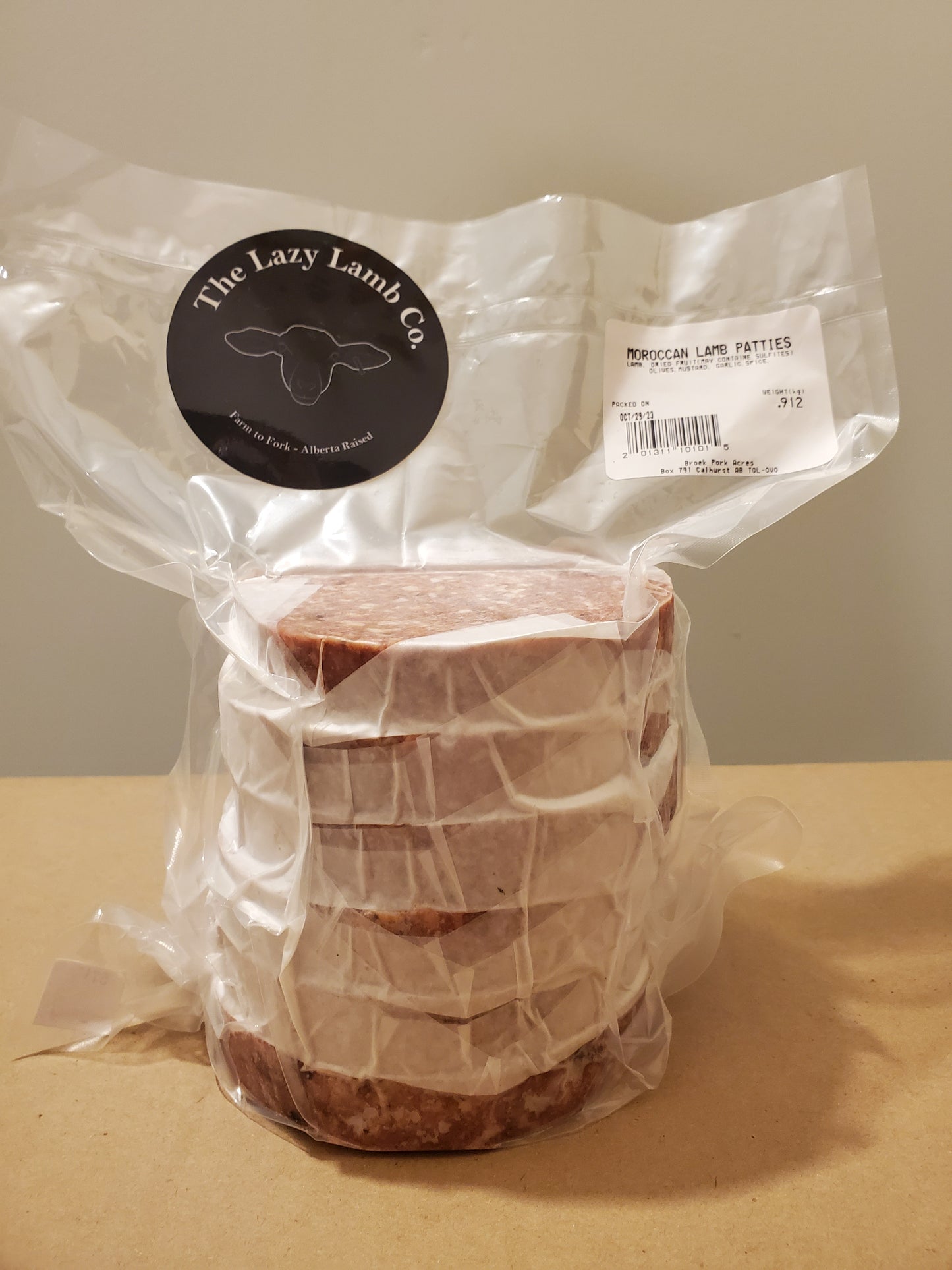 package of 6 lamb burgers southern alberta